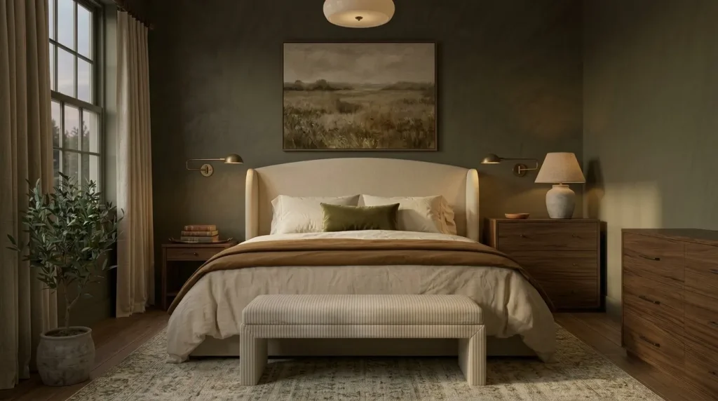 12 master bedroom decor tips for a Calm, Personal Retreat 5 Use dark color if you want a more enveloping room
