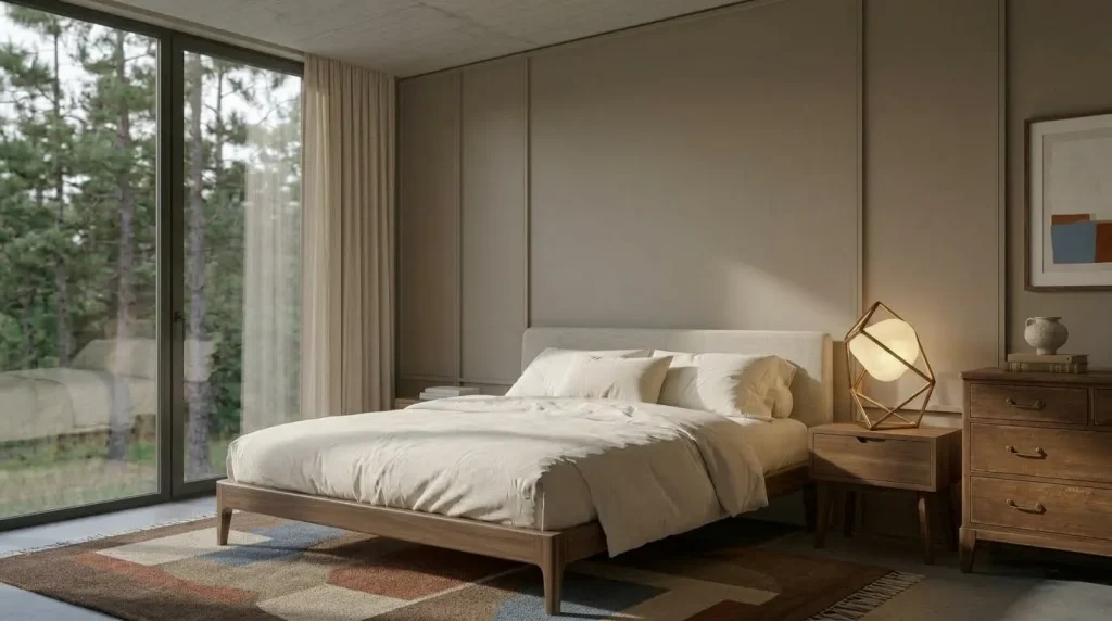 11 mid century modern bedroom tips That Feel Timeless, Not Retro 11 Use geometry as an accent, not a requirement
