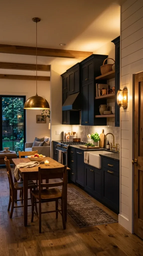 12 modern farmhouse kitchen tips for a Warm, Current Kitchen 7 Use lighting in layers