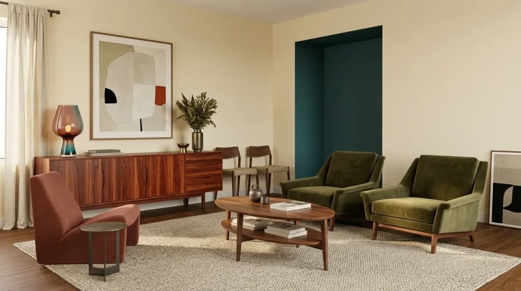 Use olive and rust without recreating the 1970s