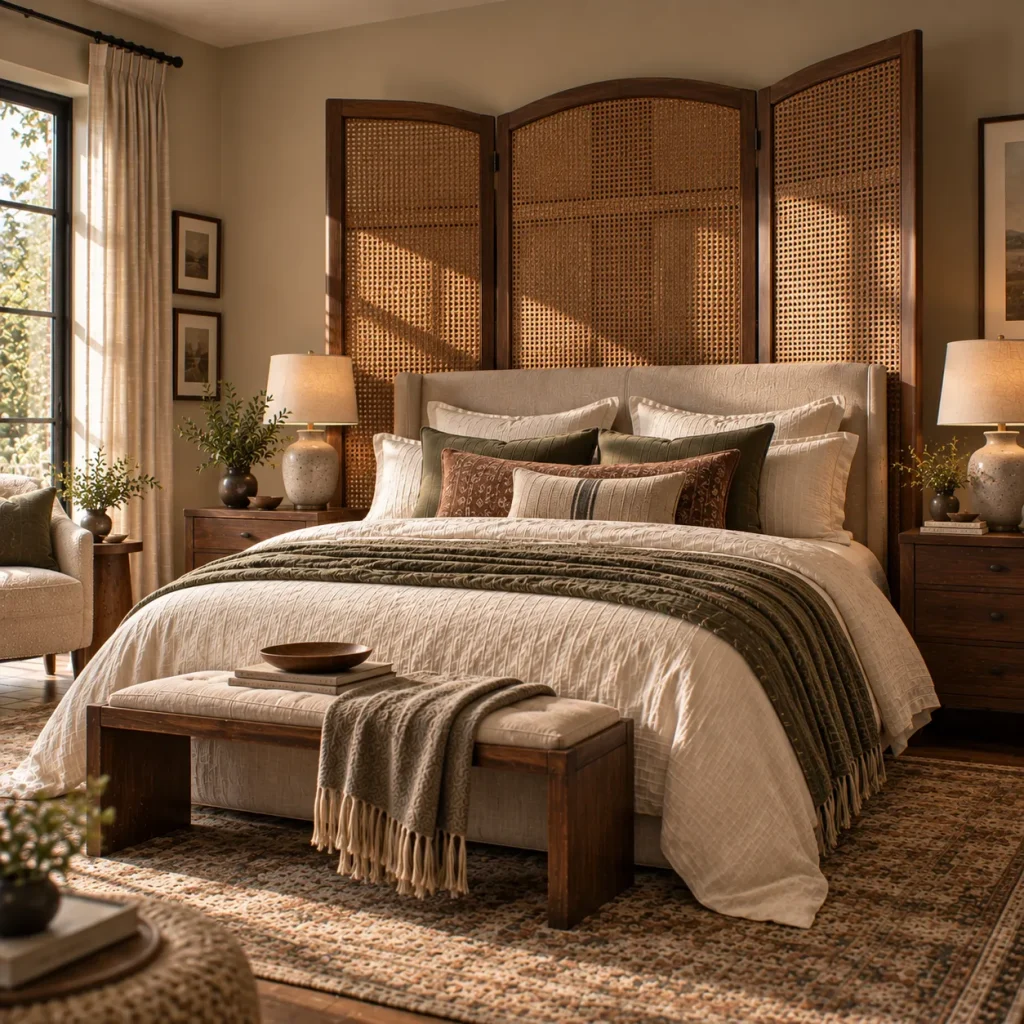15 bedroom accent wall ideas That Feel Architectural, Not Dated 16 Use removable wallpaper or a movable screen