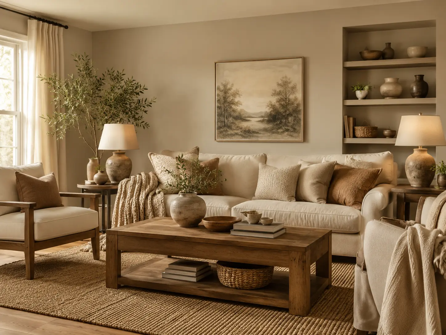 Warm Neutral Paint Colors for a Cozy Living Room That Never Feels Flat