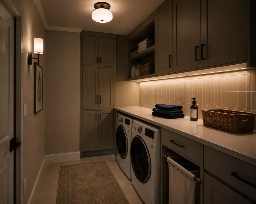 10 Laundry Room Ideas Small Space Homes Can Actually Use 11 add-real-task-lighting-not-just-a-single-ceiling-bulb