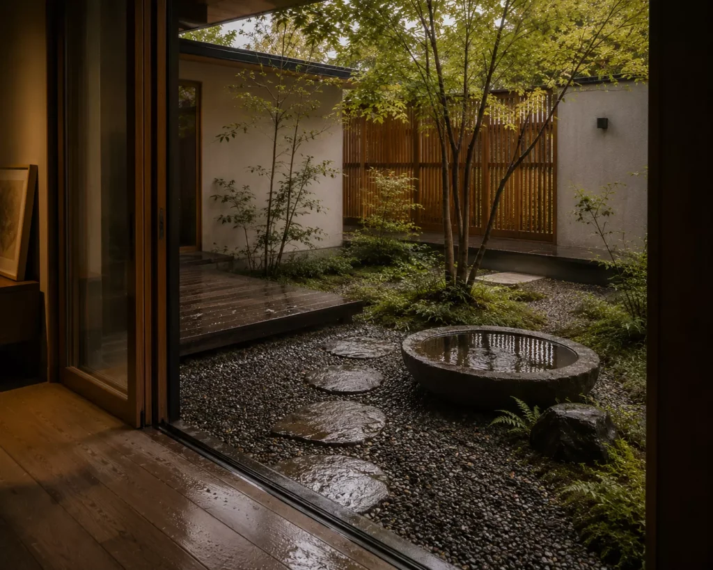 12 japanese courtyard home ideas for Calm, Natural Living 9 add-water-only-if-the-courtyard-becomes-better-with-it-
