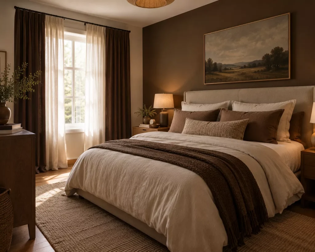 10 cozy bedroom ideas that make your room feel like a luxury retreat, Without the Luxury Price Tag 4 choose-a-warm-color-palette-with-enough-depth