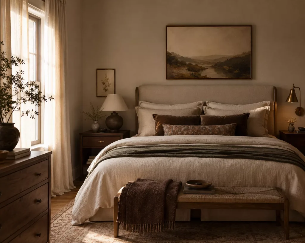 15 effortless chic bedroom ideas for a Polished Retreat 2 choose-a-warm-neutral-that-doesnt-feel-flat