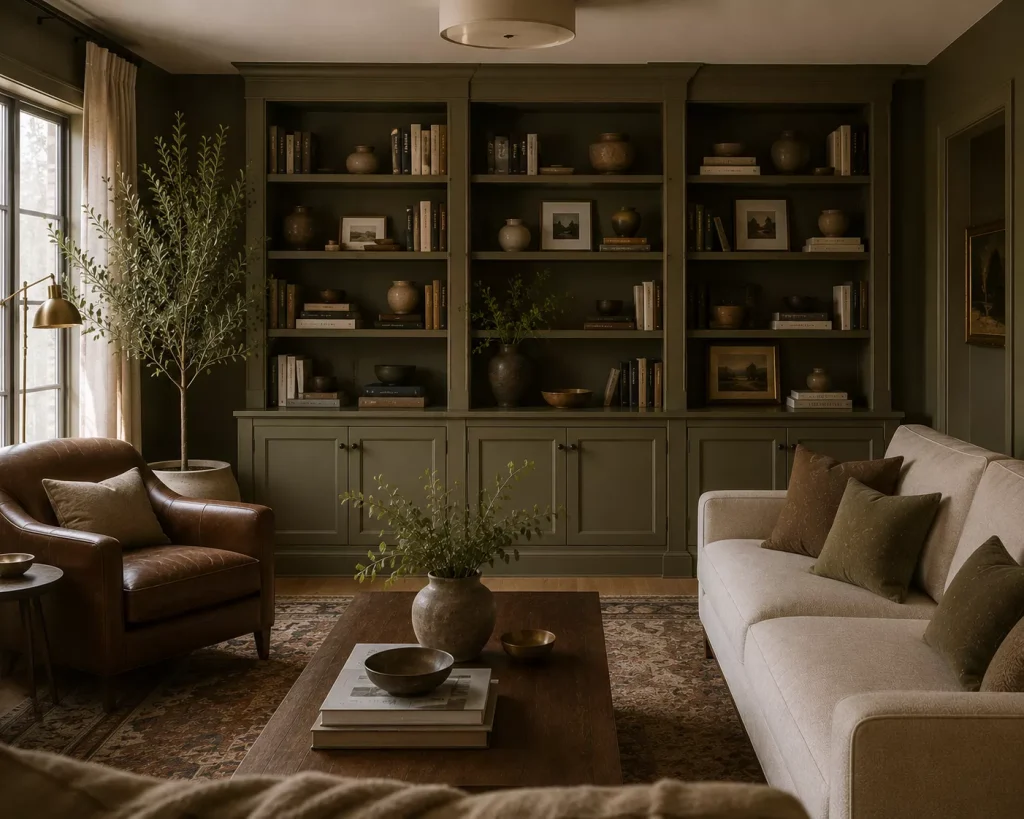 10 Small Living Room Decor Ideas With an Earthy Feel for a Warm, Grounded Space 6 consolidate-storage-into-fewer-larger-pieces