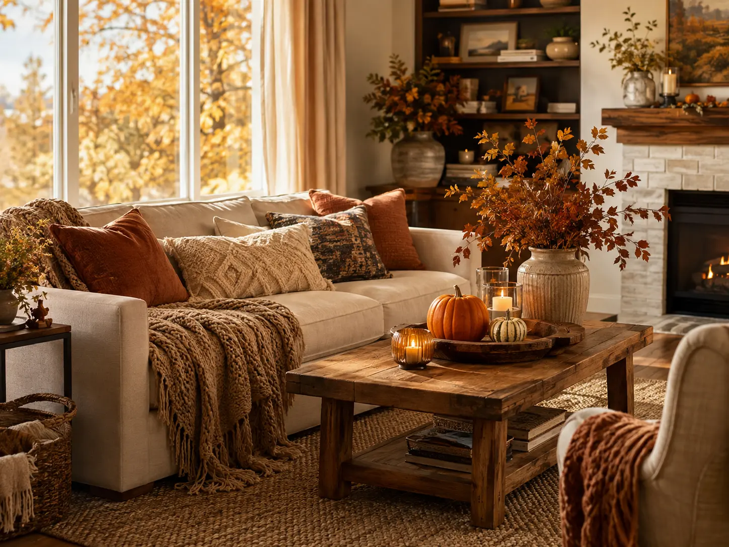 15 fall living room decor ideas for a Warm, Layered Home 1 fall living room decor ideas