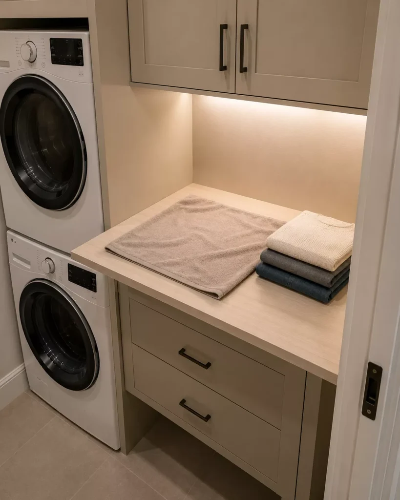 12 Tiny Laundry Room Ideas That Turn a Few Square Feet Into a Hardworking Space 9 keep-the-surfaces-clear-for-actual-work