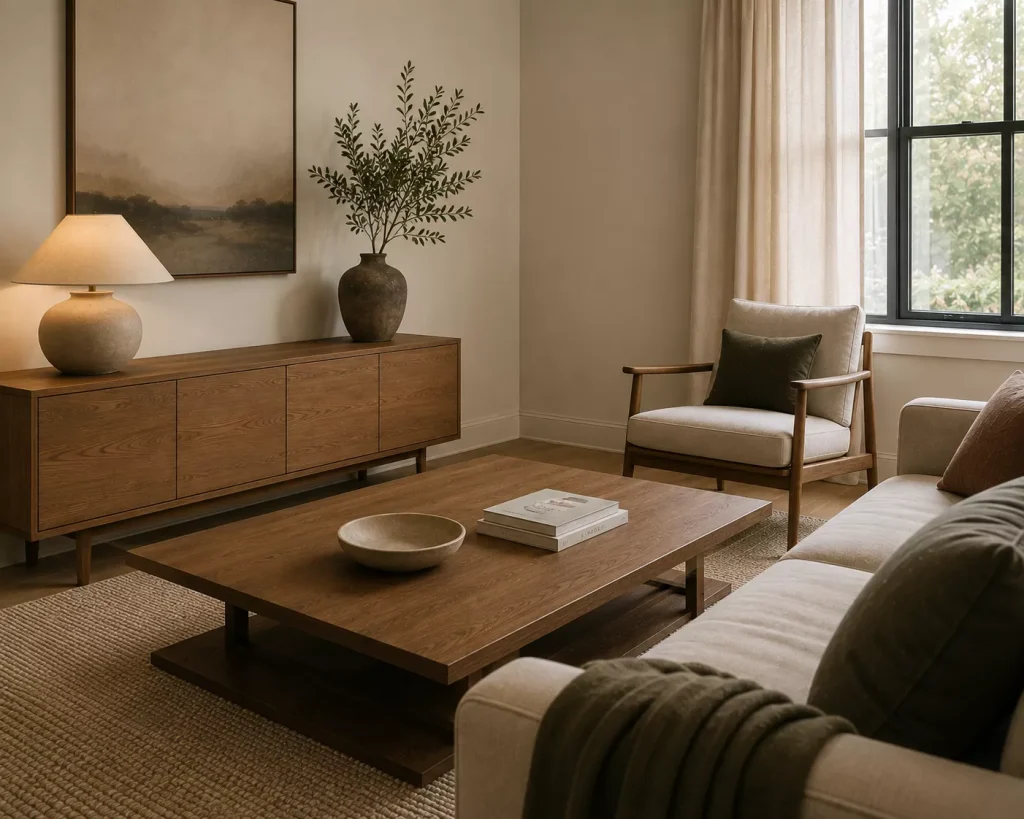 17 small living room ideas that instantly make your space look bigger, Brighter, and Easier to Live In 15 limit-how-many-small-accessories-are-visible
