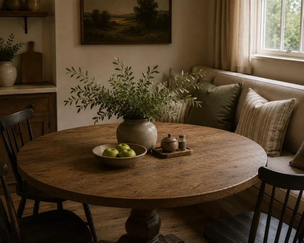 10 farmhouse breakfast nook ideas for Cozy Country Mornings 10 style-the-table-with-one-useful-centerpiece