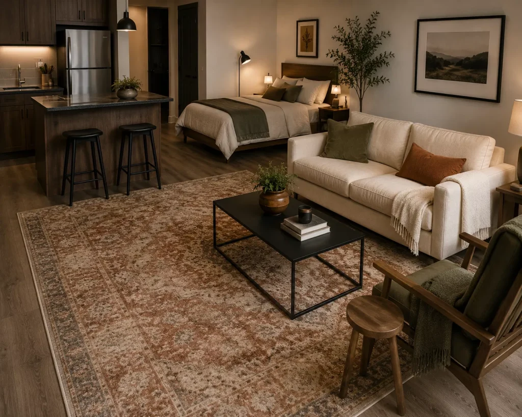 use-a-large-rug-instead-of-several-tiny-one