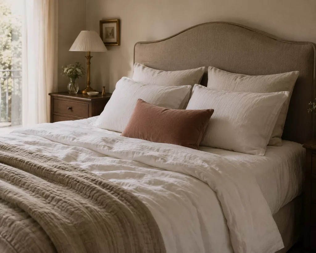 10 french girl inspired bedrooms with Parisian Charm 3 use-relaxed-bedding-with-one-tailored-element