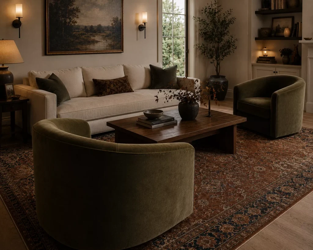 use-two-barrel-chairs-to-soften-a-straight-sofa