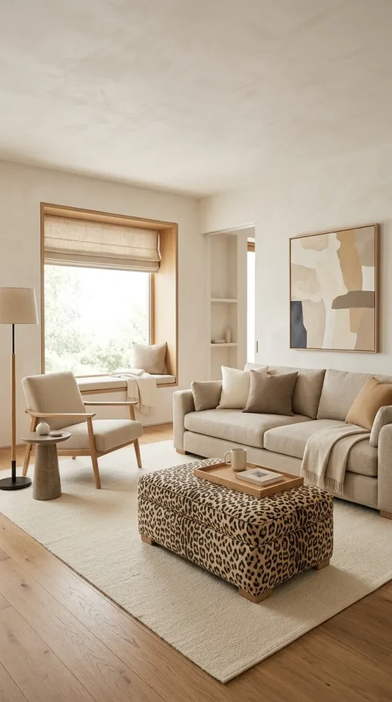 Add Animal Print Through an Ottoman or Stool