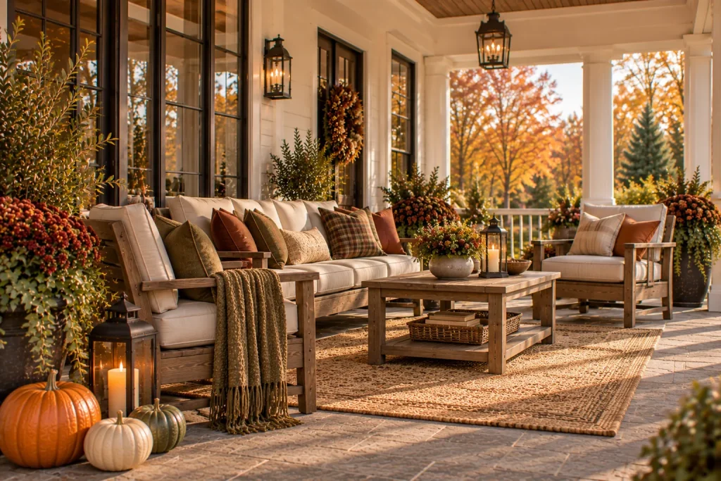 Add a side table or coffee table to the seating zone