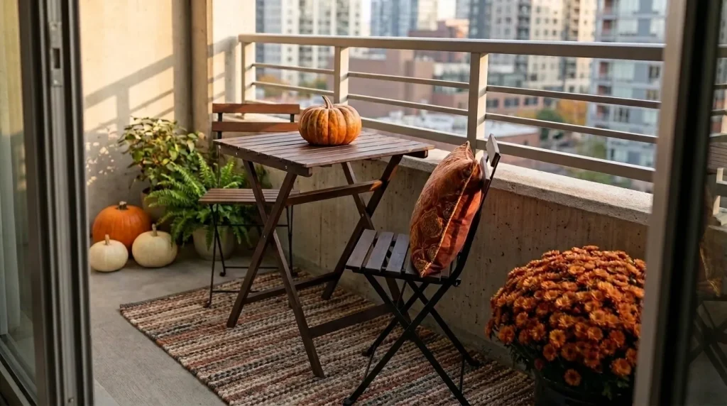 Add a small outdoor rug