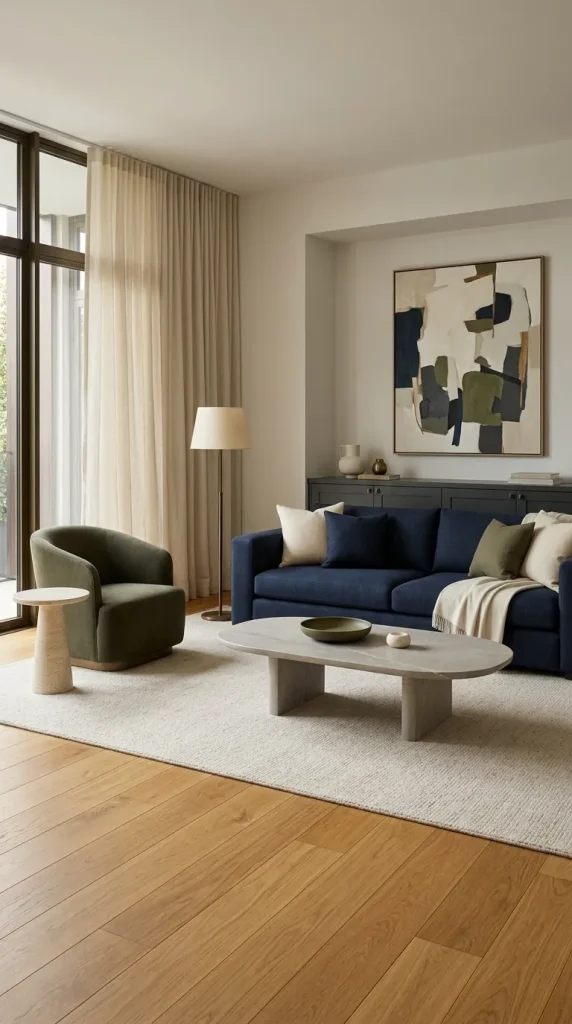 30 Living Room Ideas With Oak for Warm, Modern and Beautiful Spaces 6 Balance Golden Oak With Deeper Colours
