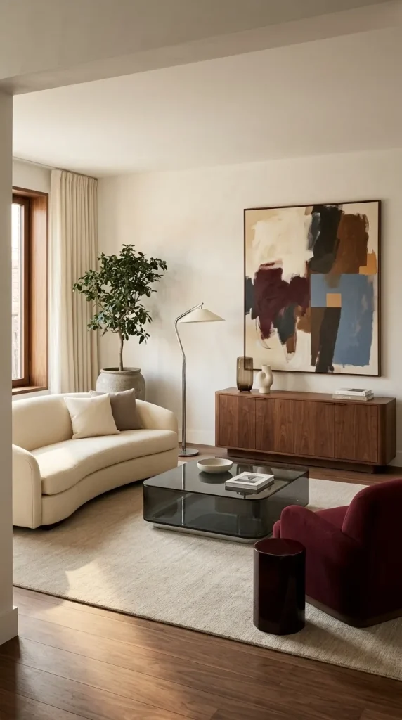 Borrow the Decade’s Shapes and Materials, Then Edit the Clutter