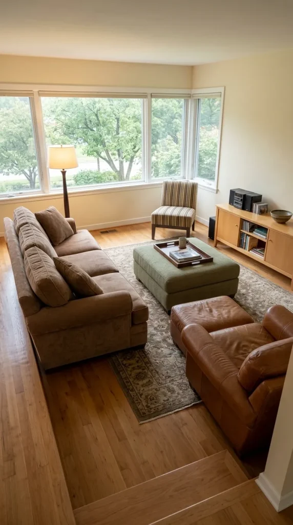 35 1990s Living Room Decor Ideas to Bring Back That Cosy, Nostalgic Feeling 4 Bring Back Generous Sofas and Substantial Armchairs