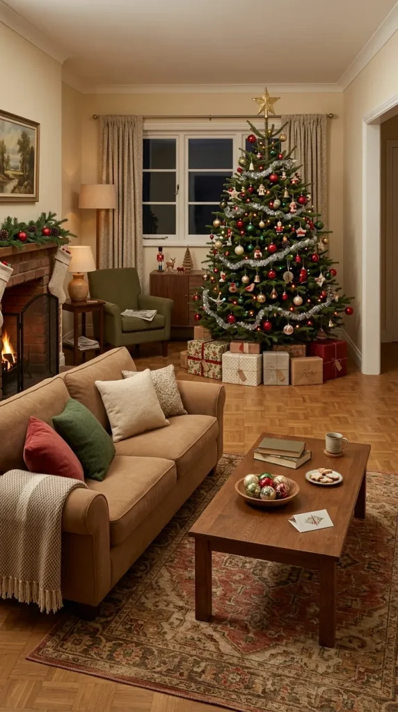42 Christmas Living Room Decor Ideas for a Cosy, Magical and Beautifully Festive Home 33 Bring Back a Nostalgic Vintage Christmas