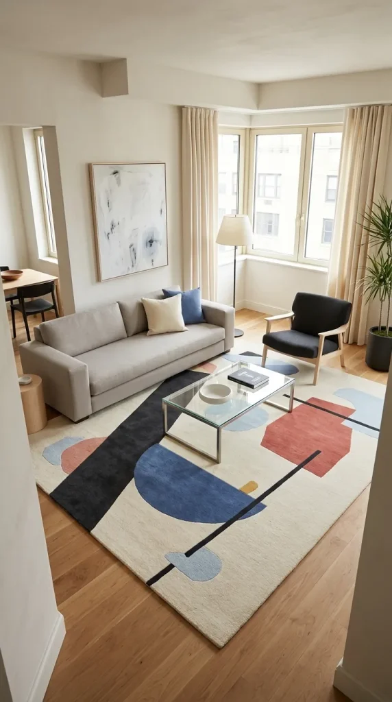 Bring In One Bold Geometric Rug