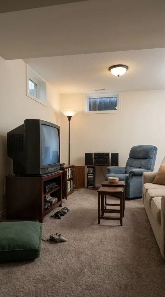 35 1990s Living Room Decor Ideas to Bring Back That Cosy, Nostalgic Feeling 15 Build a Nostalgic Living Room Around a CRT Television