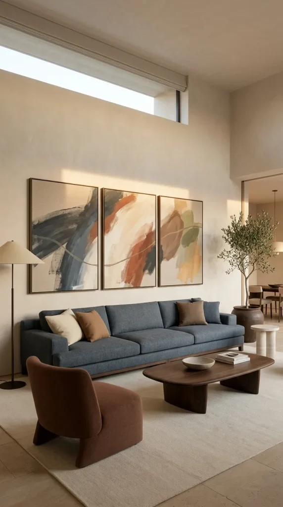 Build a Triptych Across a Long Sofa