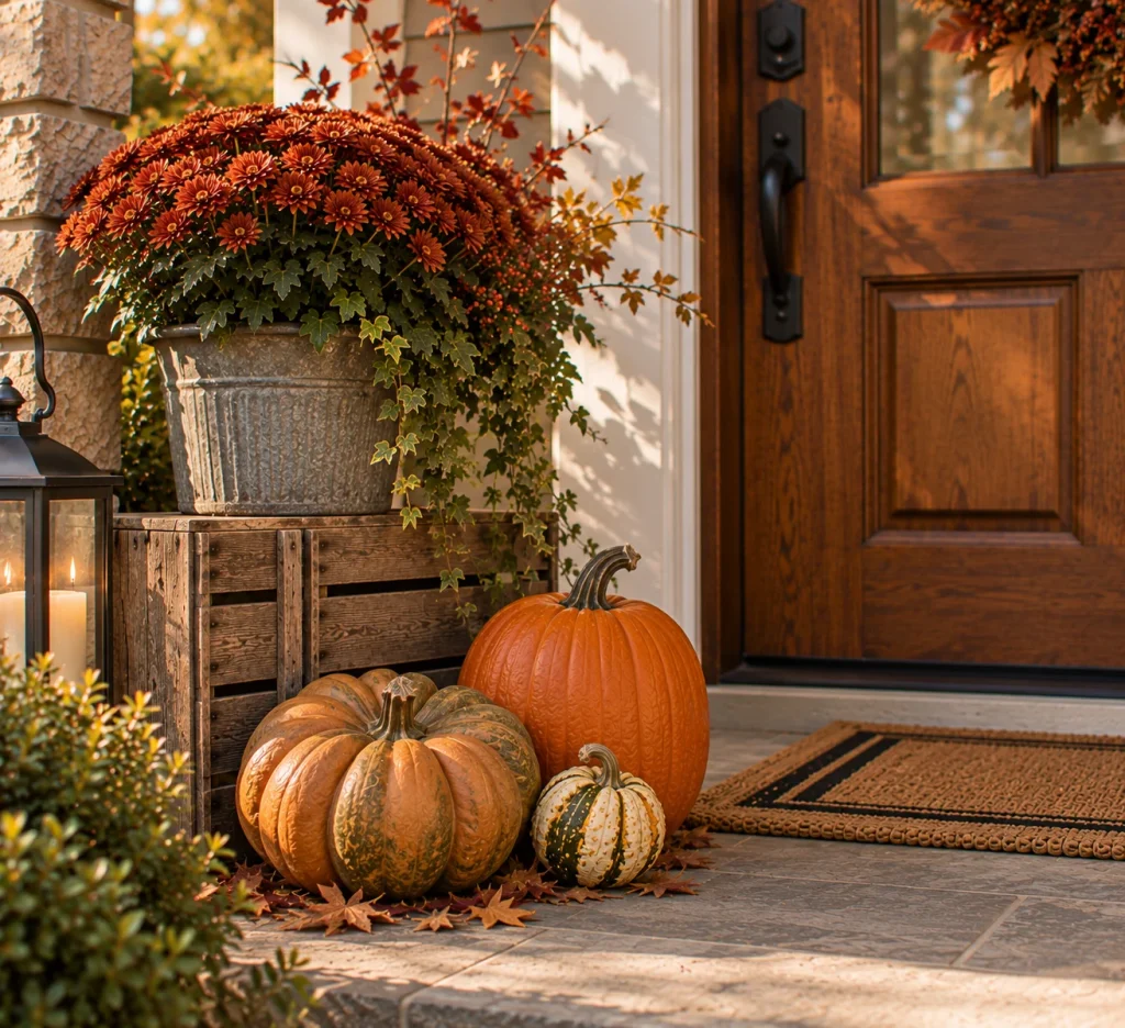 Cluster pumpkins instead of lining them up