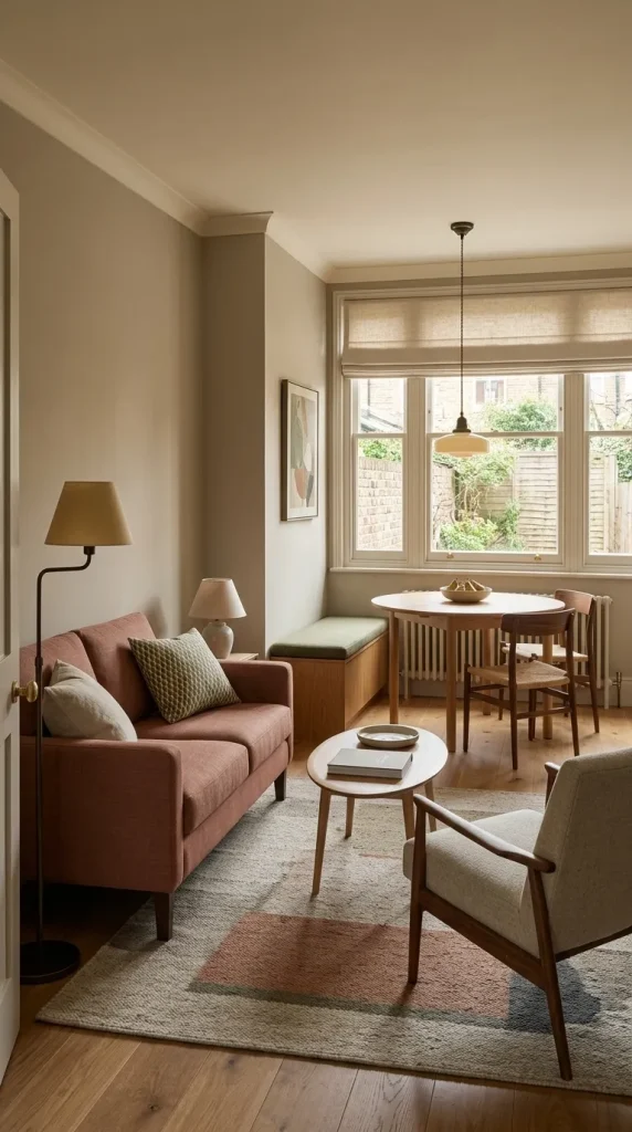 Combine Living and Dining in a Compact Reception Room