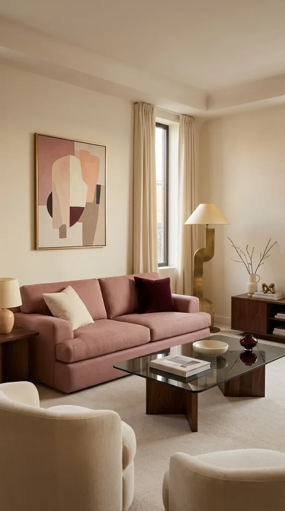 Combine Peach, Dusty Rose, and Cream for a Softer 80s Palette