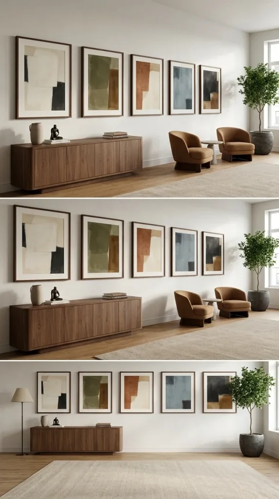 Create Horizontal Rhythm Across a Long Blank Wall