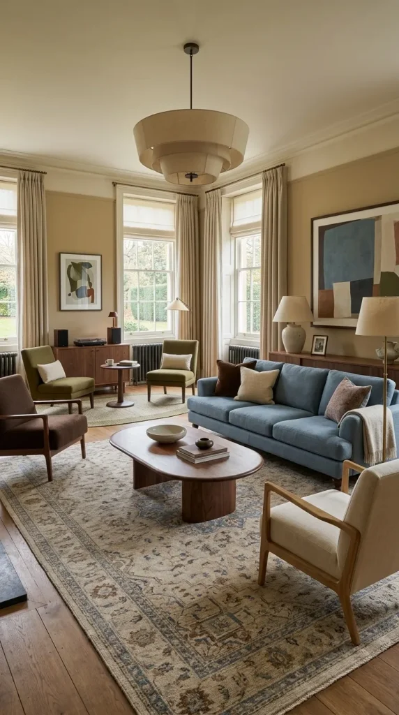 Create Separate Seating Areas in a Large Living Room