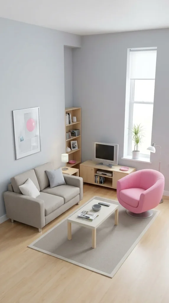 40 Living Room Decor Ideas for a Nostalgic 2000s and Y2K Aesthetic 35 Create a Compact Y2K Apartment With One Strong Statement Piece