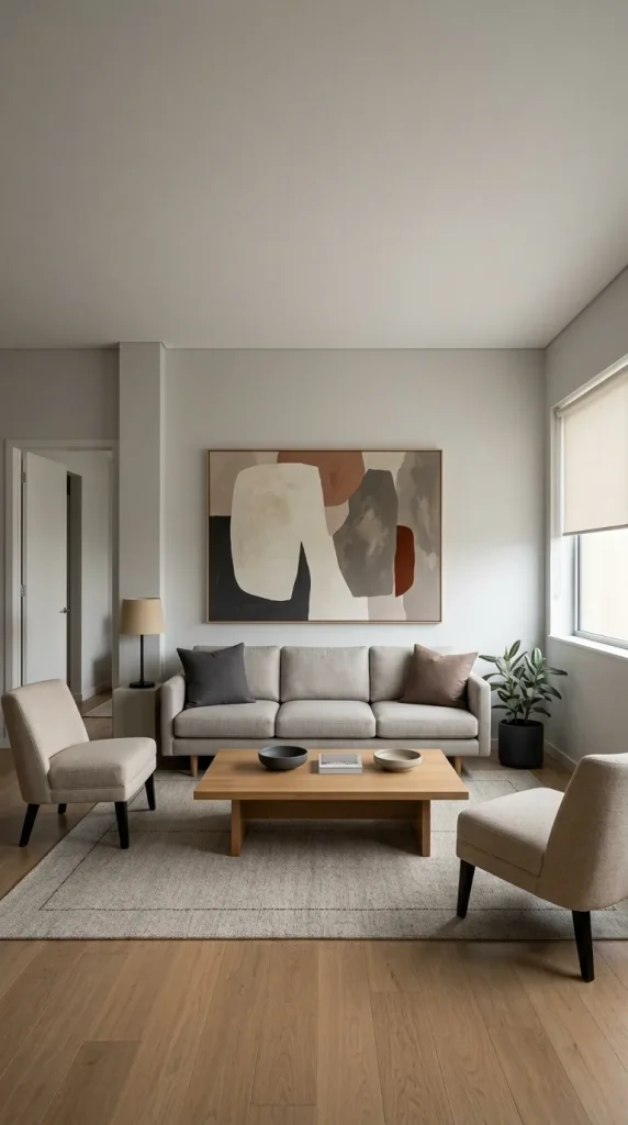 Create a Modern Living Room With Clean Lines and One Strong Accent