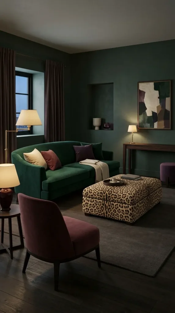 Create a Moody Jewel-Tone Animal-Print Room