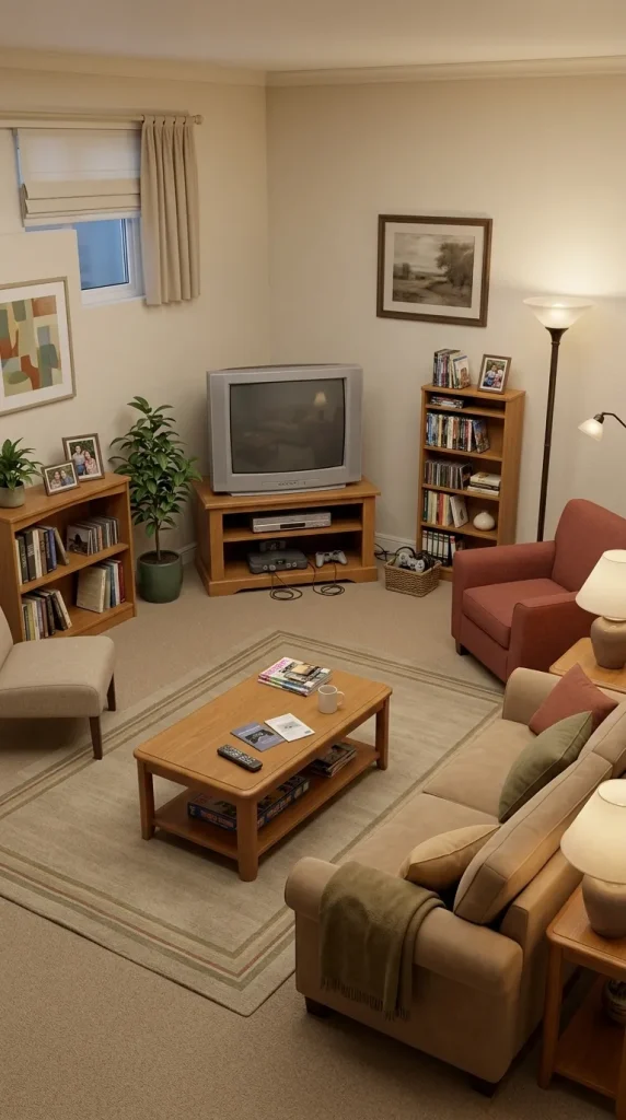 40 Living Room Decor Ideas for a Nostalgic 2000s and Y2K Aesthetic 30 Create a Retro Television Corner