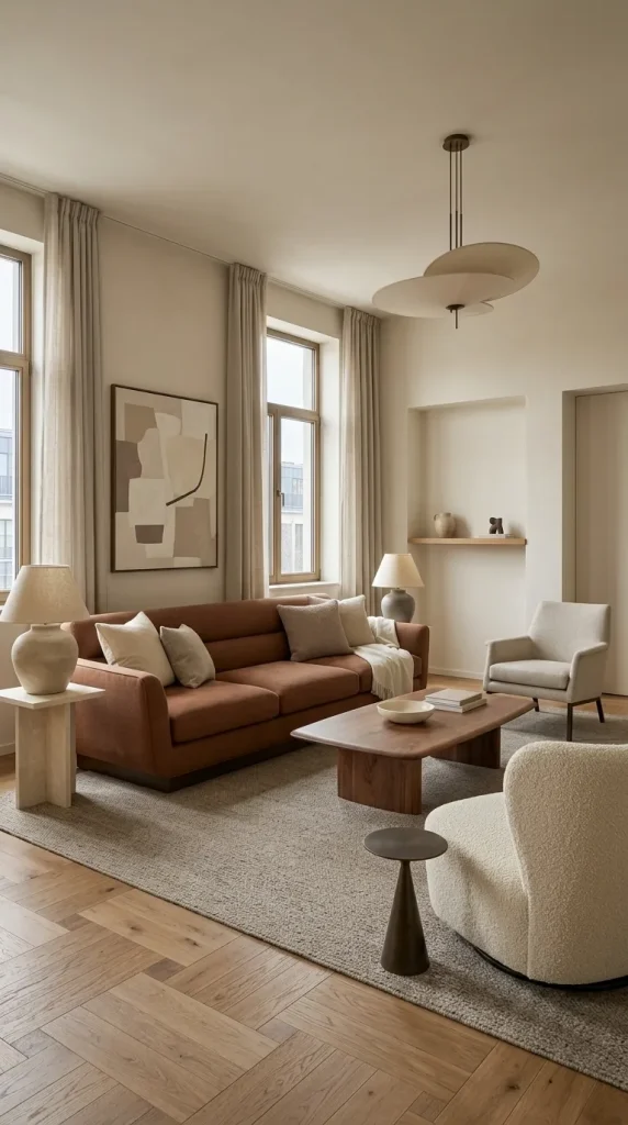 Create a Sophisticated Cinnamon Sofa Living Room