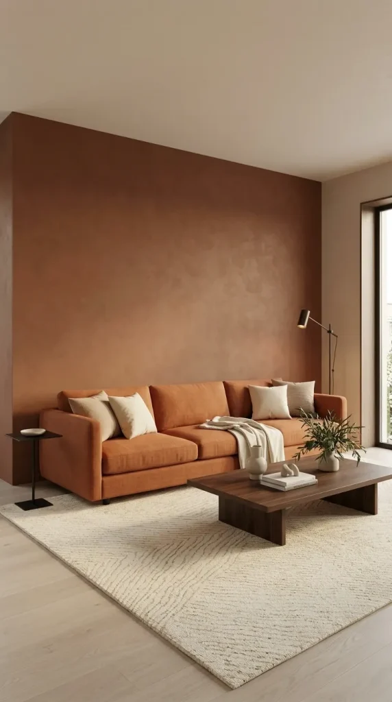 Create a Tonal Terracotta Room With an Orange Wall