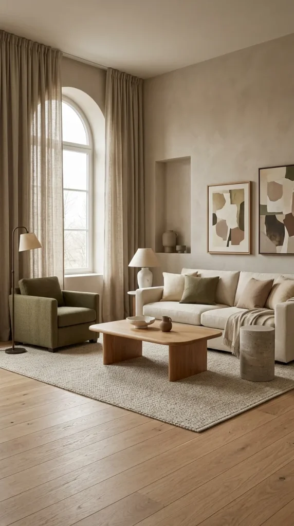 30 Living Room Ideas With Oak for Warm, Modern and Beautiful Spaces 4 Create an Earthy Living Room With Natural Oak