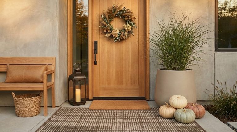 22 Neutral Fall Front Porch Ideas for a Warm, Calm Autumn Entrance 9 Featured Image