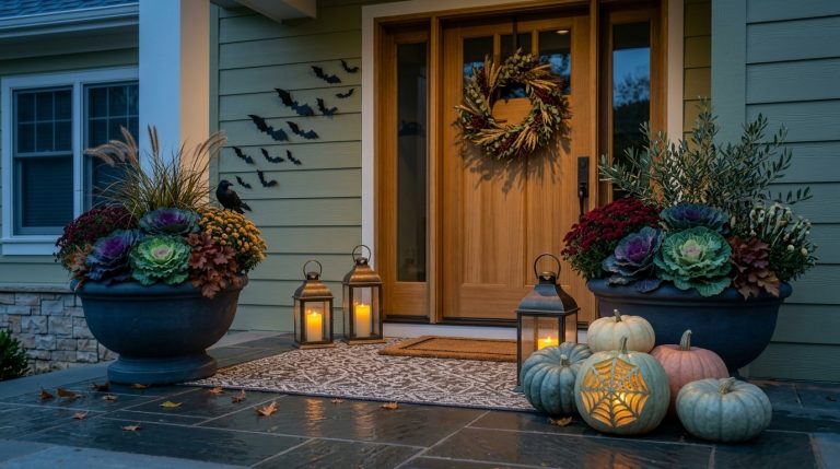 24 Fall Front Porch Ideas That Work for Halloween and Thanksgiving 8 Featured Image