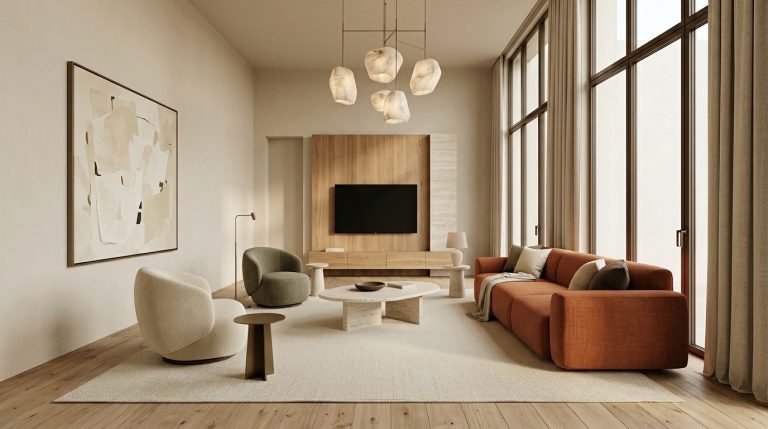 30 Orange Sofa Living Room Decor Ideas for Bold, Warm and Stylish Spaces 29 Featured Image