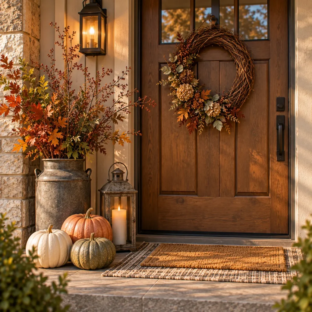 For rustic decor, use authentic materials instead of more decorations