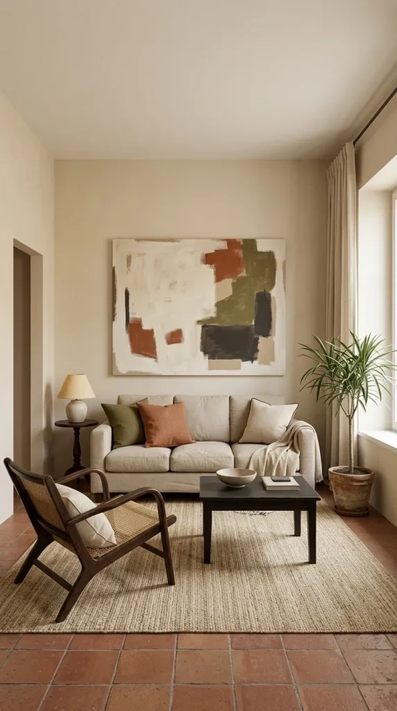 Give a Small Living Room One Substantial Decorative Feature