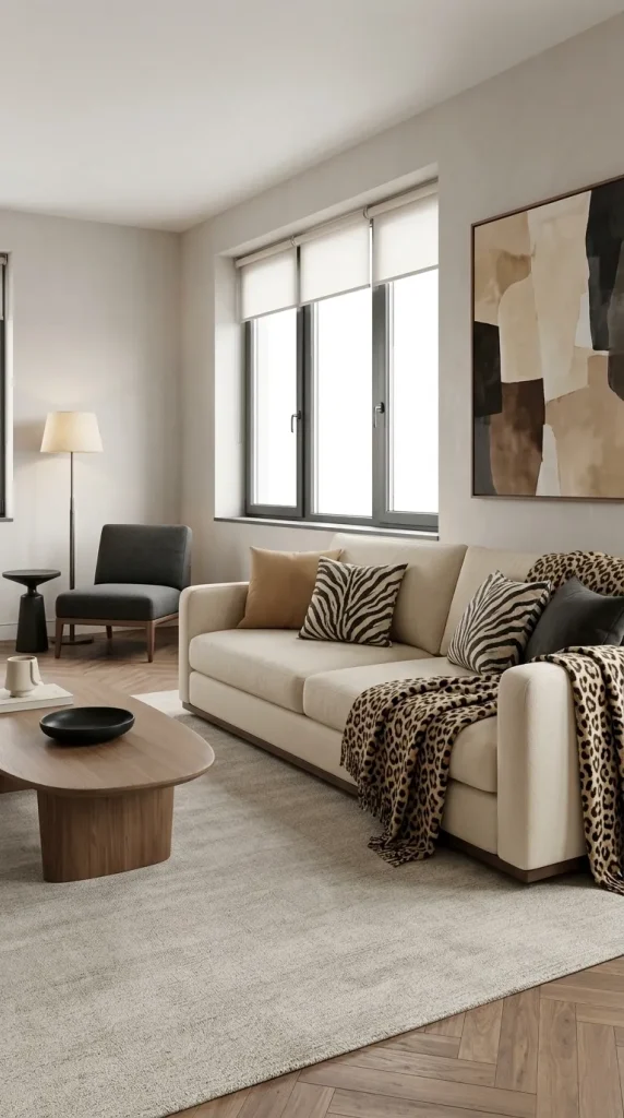 Introduce Animal Print Through Throws and Cushions