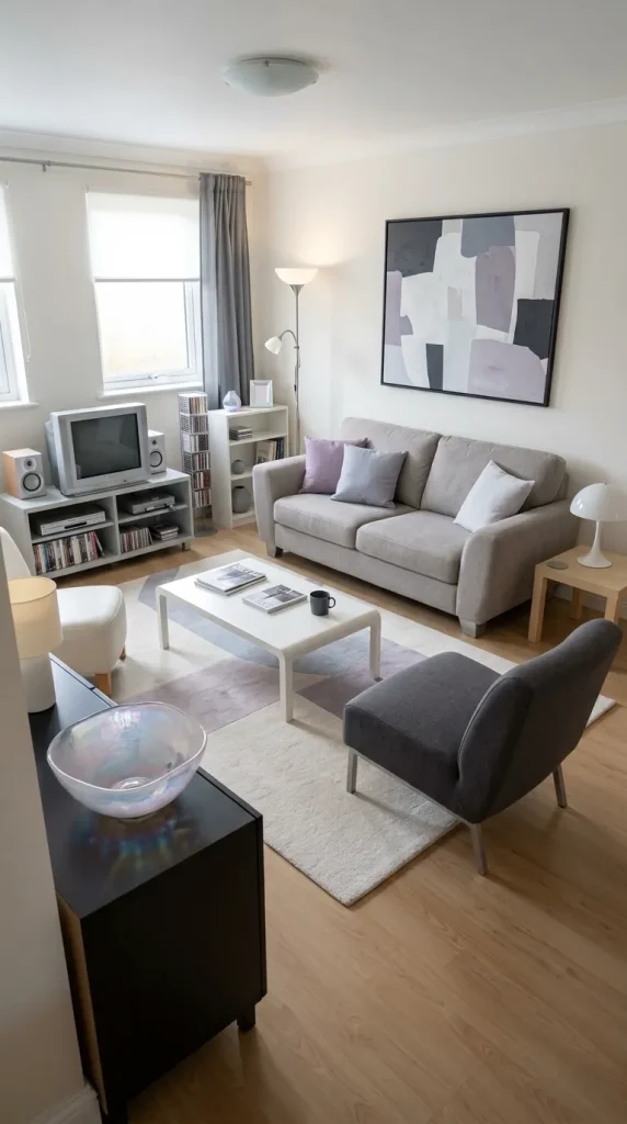 40 Living Room Decor Ideas for a Nostalgic 2000s and Y2K Aesthetic 24 Introduce Iridescent Accessories Without Making Every Surface Shiny