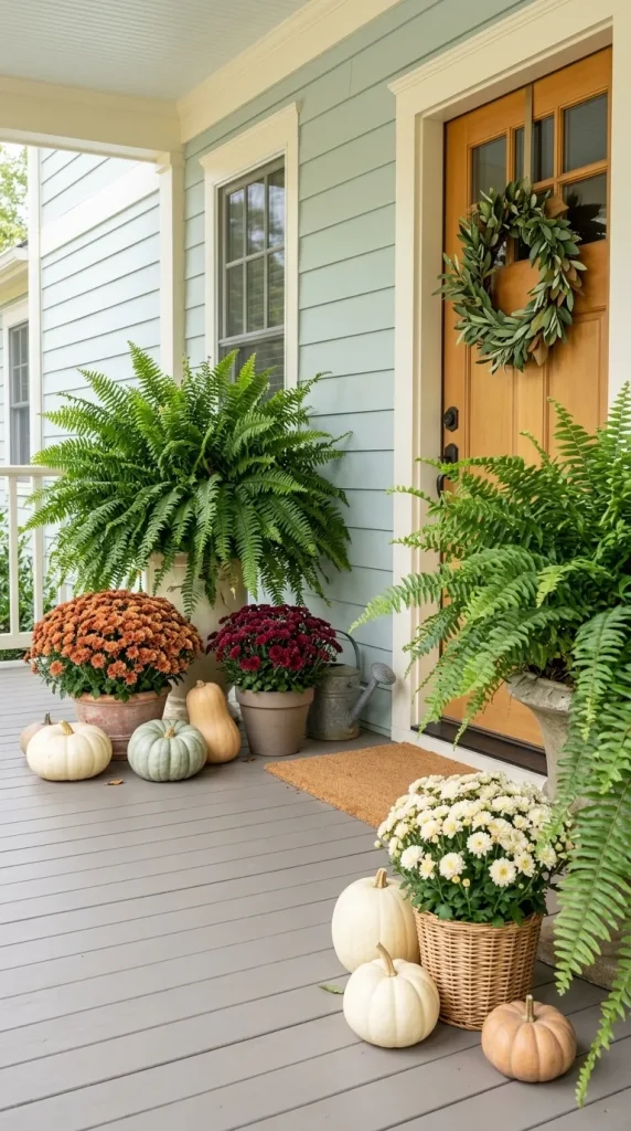 Keep Healthy Ferns and Introduce Mums Around Them