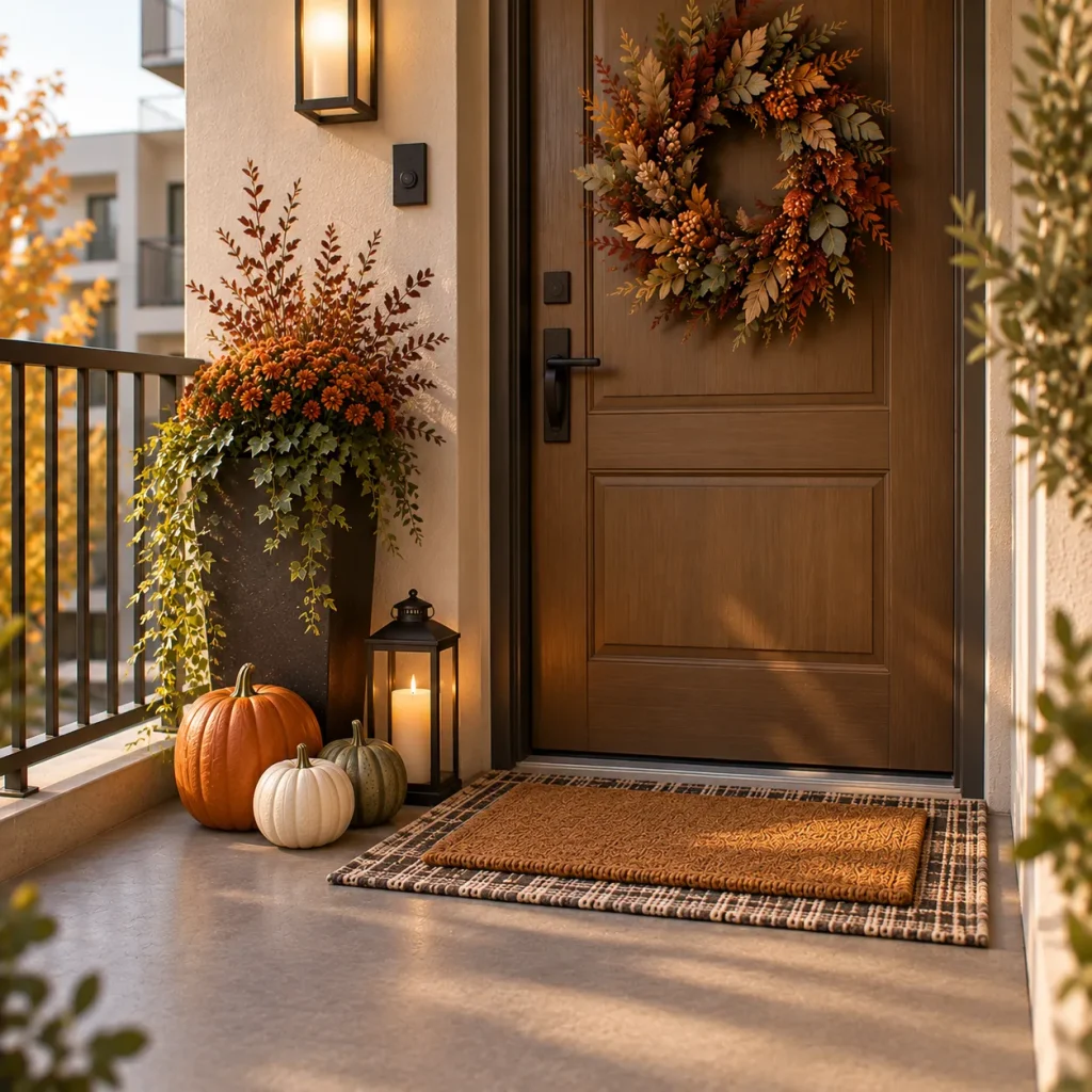 Layer only the doorway if the patio is very small