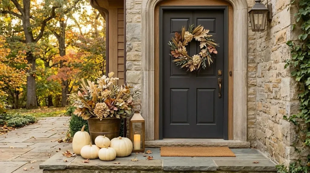 Let the door color guide the wreath tones